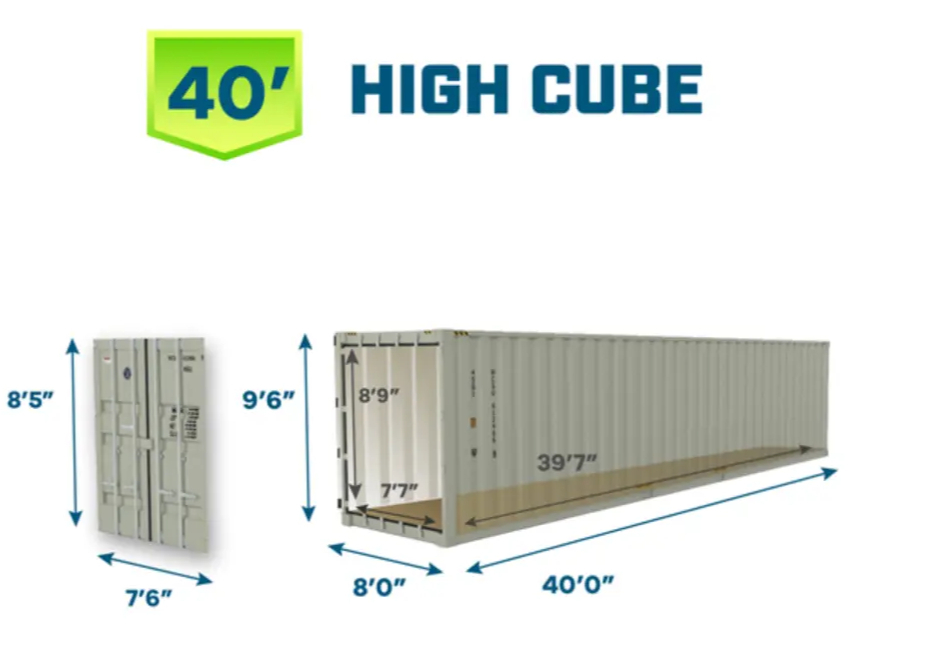 40ft High Cube Container Dimensions